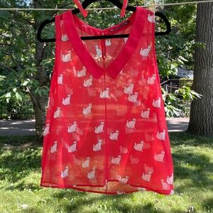 Zara Cat Print Top